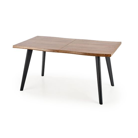 DICKSON kihúzható asztal 120-180/80 cm, asztallap - természetes, lábak - fekete (2p=1ks)