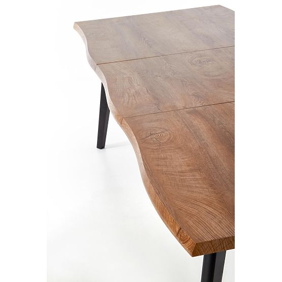 DICKSON kihúzható asztal 120-180/80 cm, asztallap - természetes, lábak - fekete (2p=1ks)