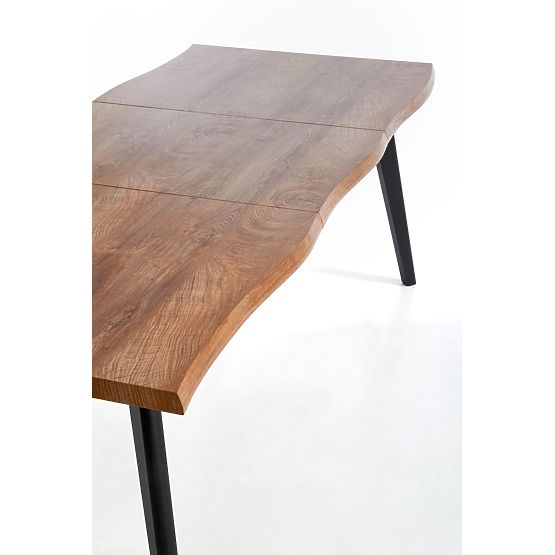 DICKSON kihúzható asztal 120-180/80 cm, asztallap - természetes, lábak - fekete (2p=1ks)