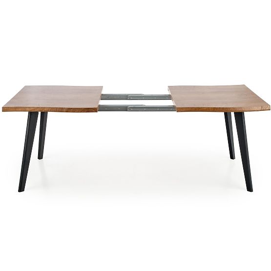 DICKSON kihúzható asztal 120-180/80 cm, asztallap - természetes, lábak - fekete (2p=1ks)