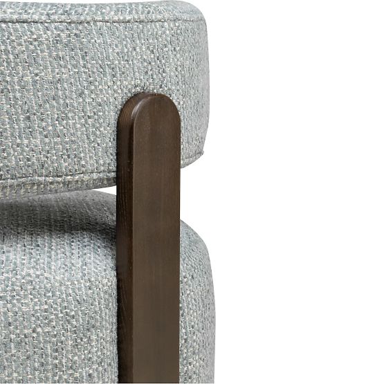 Dolce relaxációs fotel, lekerekített formák, kék-bézs/dió