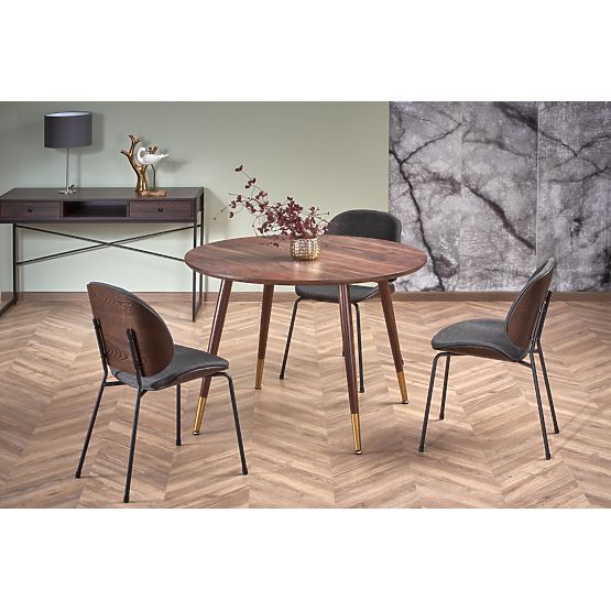 DOMENICO asztal lap - dió, lábak - dió / arany (2p=1db)