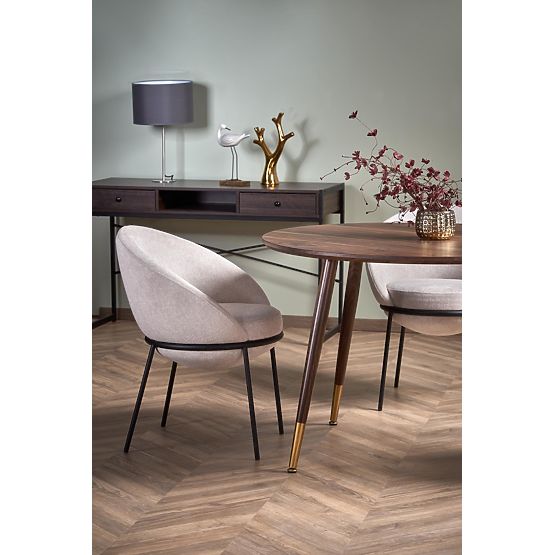 DOMENICO asztal lap - dió, lábak - dió / arany (2p=1db)