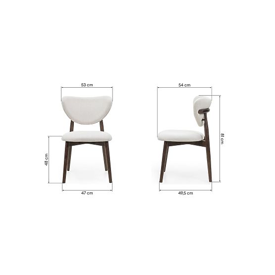 Domenico étkezőszék bézs/dió