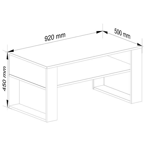 DOMI DOHÁNYZÓASZTAL SONOMA TÖLGY / FEHÉR