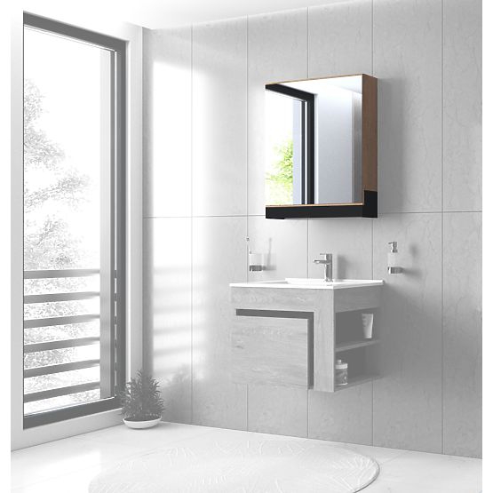 DUESA Tükrös szekrény 60/1D arany tölgy