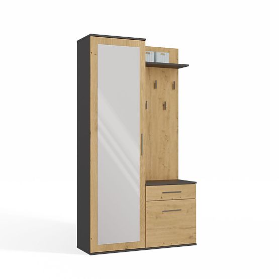 DUO ANTRACIT ARTISAN ruhásszekrény