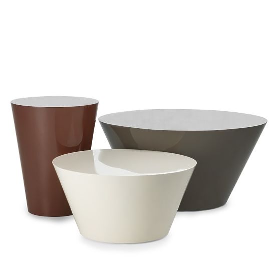 Eclipso dohányzóasztal, 60 cm, krémfehér, fényes