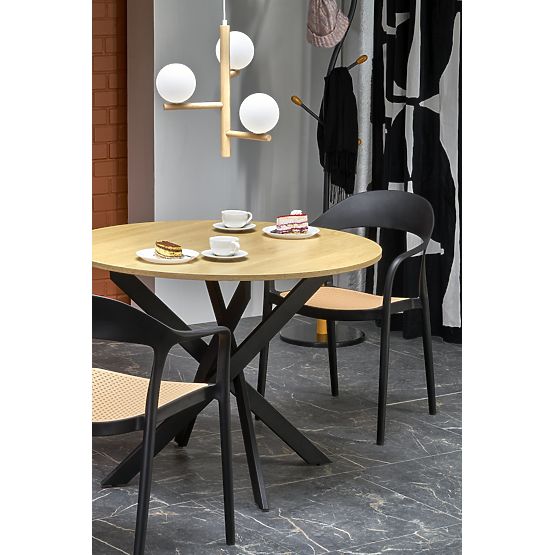 EDGAR asztal, lap - arany tölgy, lábak - fekete (2p=1ks)