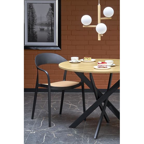 EDGAR asztal, lap - arany tölgy, lábak - fekete (2p=1ks)