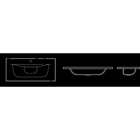 Egymedencés bútor mosdó 100 cm