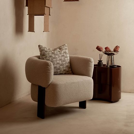 Éjjeliszekrény fiókokkal Vena, bordó/barna, lekerekített, fényes