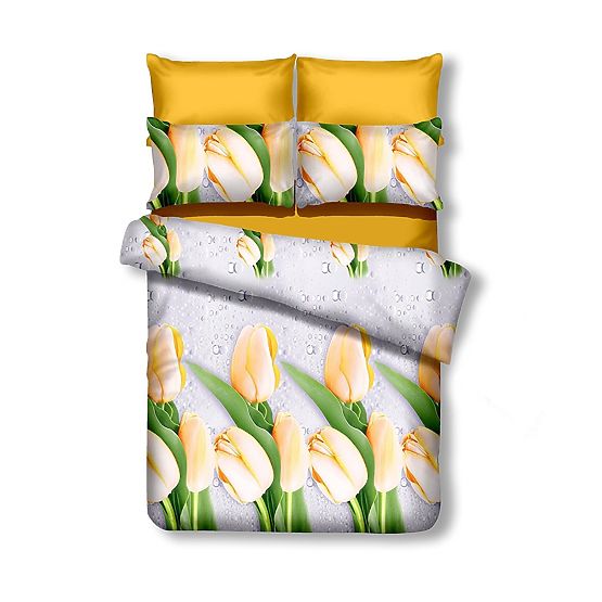 EMERALD ágynemű krémszínű virágmintával 155x220_80x80*1 DecoKing