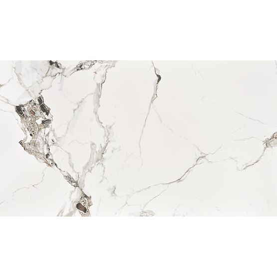 EMILIO 120 asztal - fehér márvány lap, fekete lábak (2p=1db)