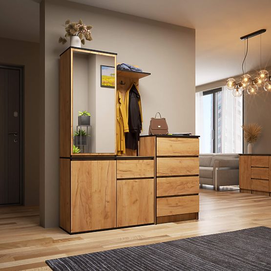 ENTRO PK ELŐSZOBA BÚTOR SZETT CRAFT TÖLGY