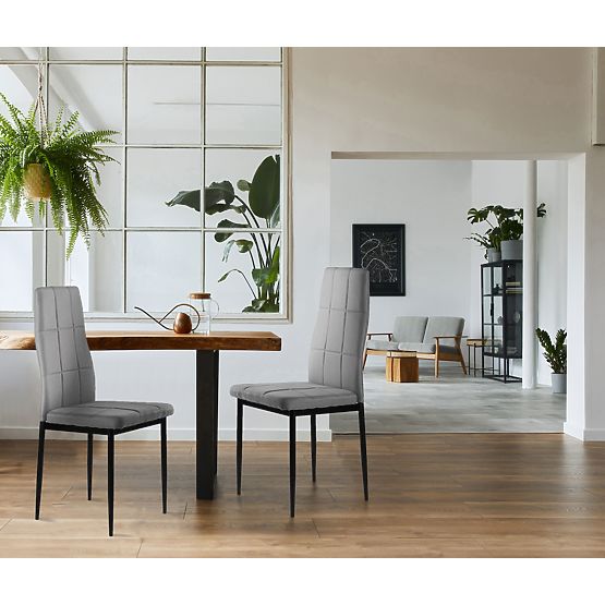 Étkező és nappali kárpitozott székek szett 4db szürke