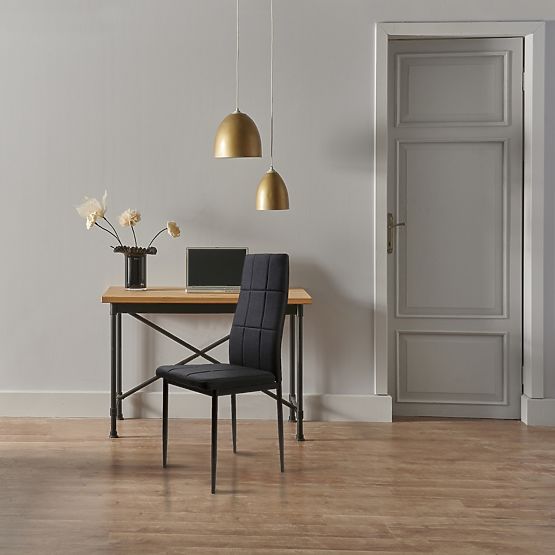 Étkező- és nappali kárpitozott székek szettje 4 db fekete