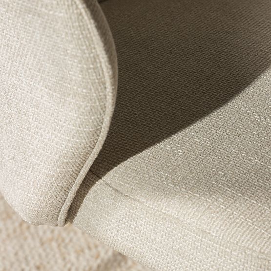 Étkezőszék Avery világos bézs/fekete lábak