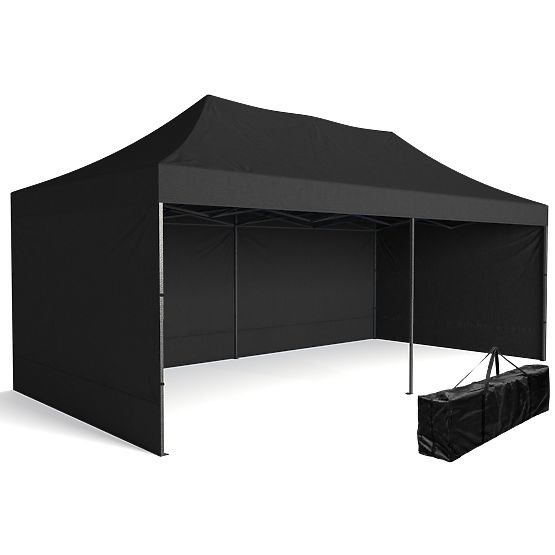 Expressz kereskedelmi pavilon - 3x6 m - fekete