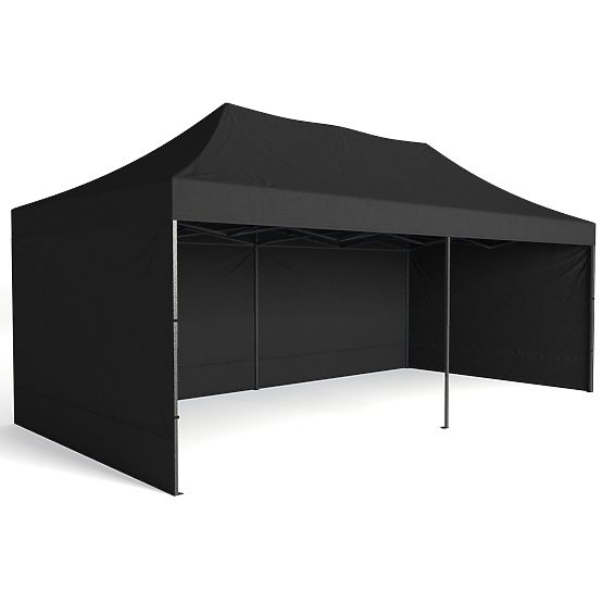 Expressz kereskedelmi pavilon - 3x6 m - fekete
