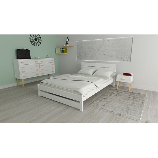 Max fa ágy 200 x 120 cm - fehér