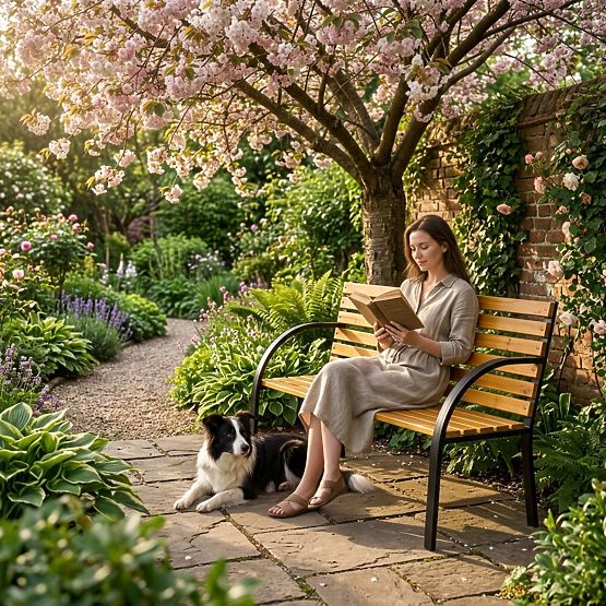 Fa háttámlás kerti pad 122x57 cm park MultiGarden