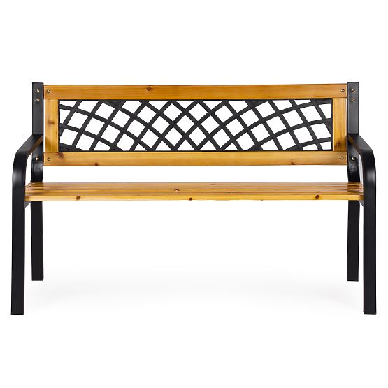Fa padkerti pad rácsos háttámlával 118x52 cm park MultiGarden