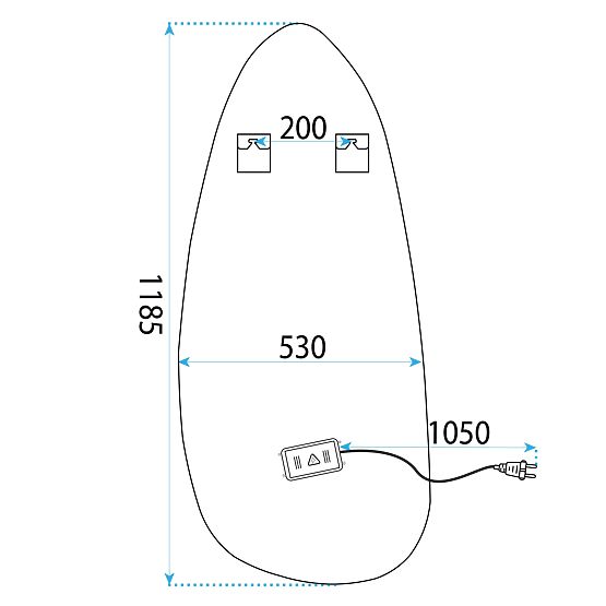 FALI LED TÜKÖR 120x55cm YH-3359
