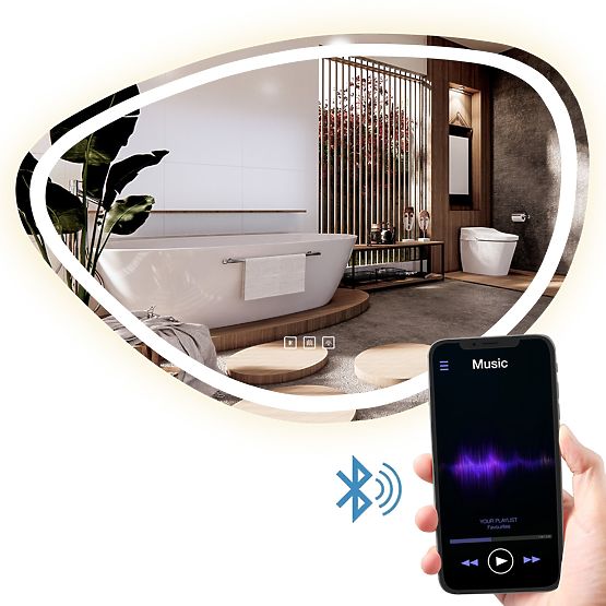FALI LED TÜKÖR BLUETOOTH FUNKCIÓVAL 70x100cm FOG