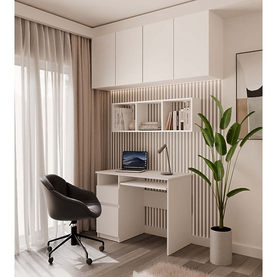 Fali polc COBI 1X3 - Modern fali polc 3 rekesz Matt Fehér