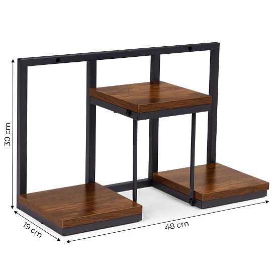 Fali virágtartó függő polc virágoknak dekoráció 3 szintes loft ModernHome