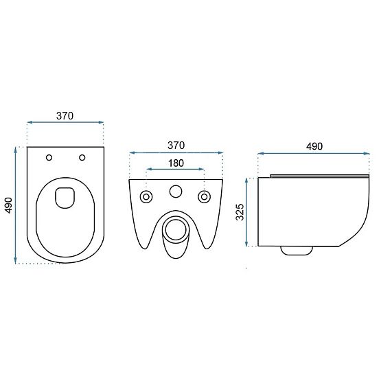Fali WC csésze Rea Carter N2 Rimless