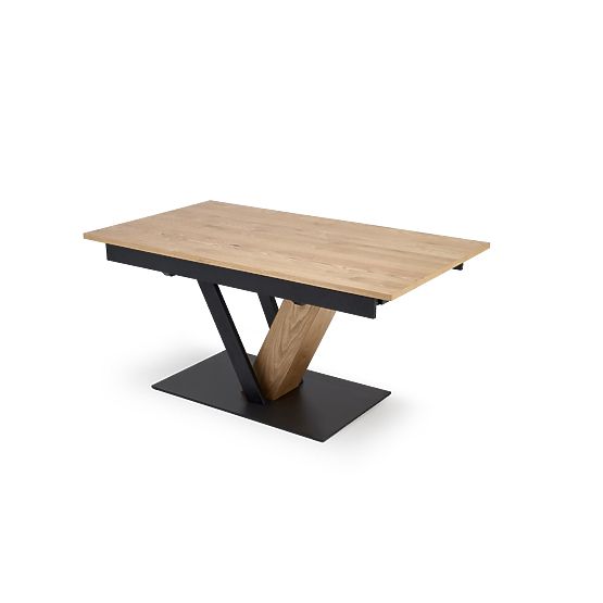 FANIS kinyitható asztal, természetes/fekete (3p=1ks)
