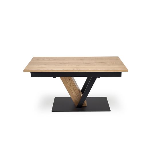 FANIS kinyitható asztal, természetes/fekete (3p=1ks)