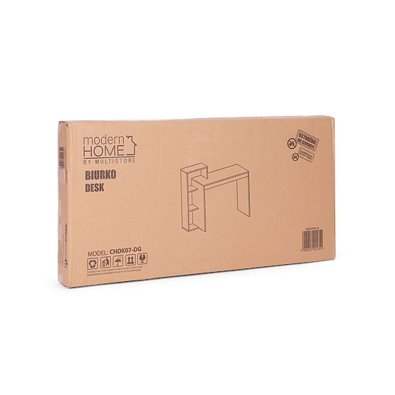 Fehér-szürke irodai számítógépasztal + 4 polcos állvány