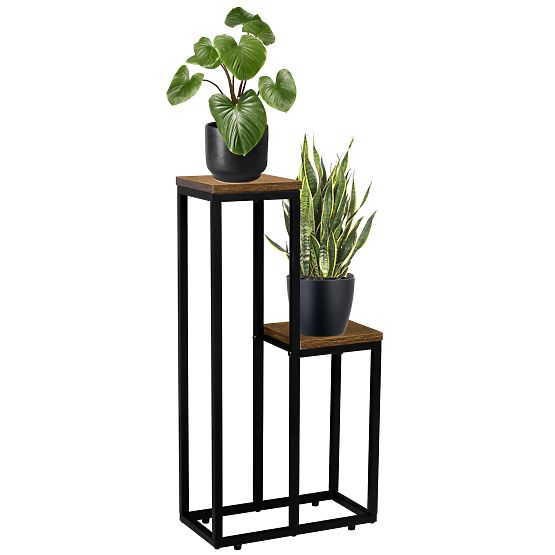 Fekete virágtartó Hazel Rustic antik tölgy