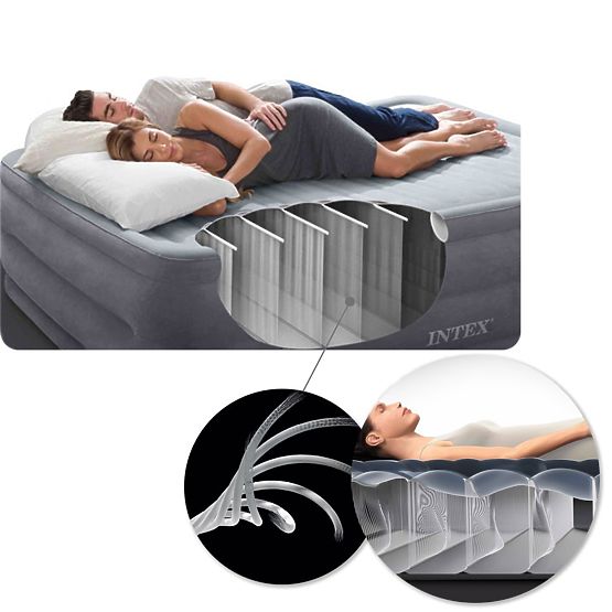 Felfújható matrac alváshoz 203x152 cm kétszemélyes INTEX 64143