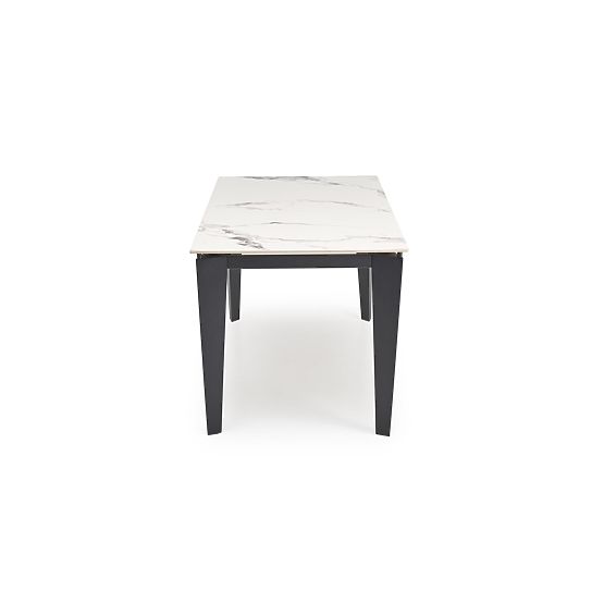 FELIX kinyitható asztal, lap - fehér márvány, lábak - fekete (2p=1db)