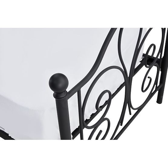 Fém ágy PANAMA 120x200 - fekete