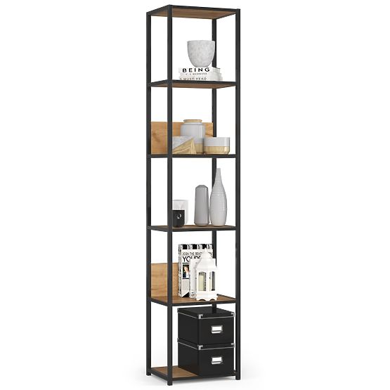 FÉM LOFT POLC 400 FEKETE/TÖLGY CRAFT