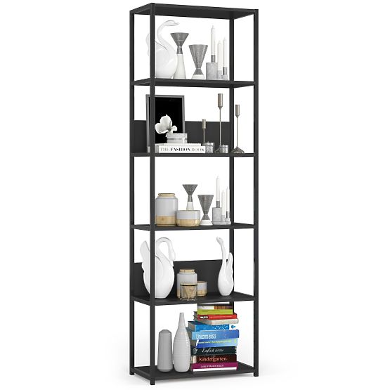 FÉM LOFT POLC 600 FEKETE/FEKETE