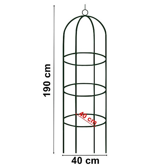 Fém pergola oszlop sötétzöld 190 cm