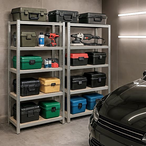 FÉM POLC 90x40x180 EZÜST