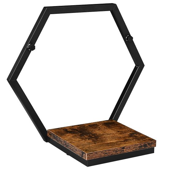 Fém virágtartó polc fekete Honung Rustic loft