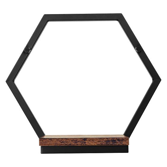 Fém virágtartó polc fekete Honung Rustic loft