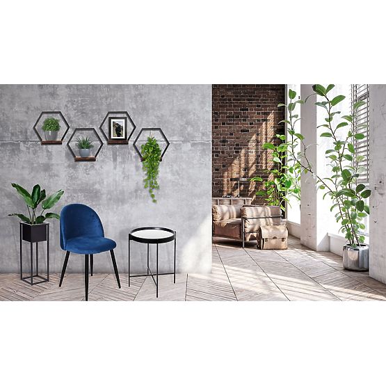 Fém virágtartó polc fekete Honung Rustic loft