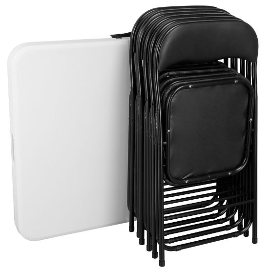 FETA WHITE 180 cm-es vendéglátó készlet + 6 BASICO szék