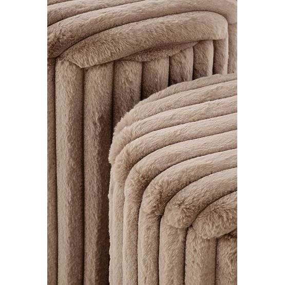 FIDO 2 darabos puff készlet, cappuccino / arany (1p=1kpl)