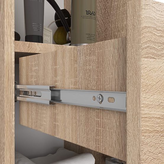 FIN FÜRDŐSZOBAI OSZLOP POLC 30 2D 1SZ 1W 140cm SONOMA TÖLGY