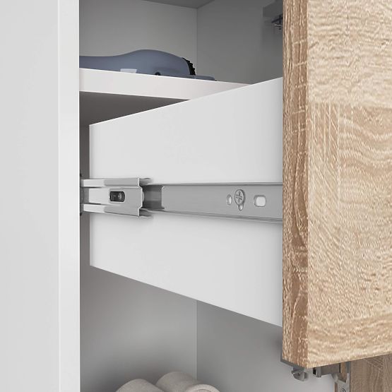 FIN FÜRDŐSZOBAI SZEKRÉNY OSZLOP 30 2D 1SZ 85cm PK FEHÉR / SONOMA